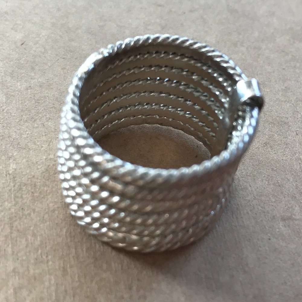 Sterling Silver Multi-Stacked Rope Ring